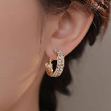 Pavé Crystal Hoop Earrings