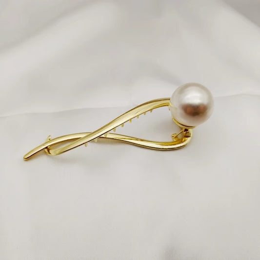Pearl Gold-tone Hair Pin